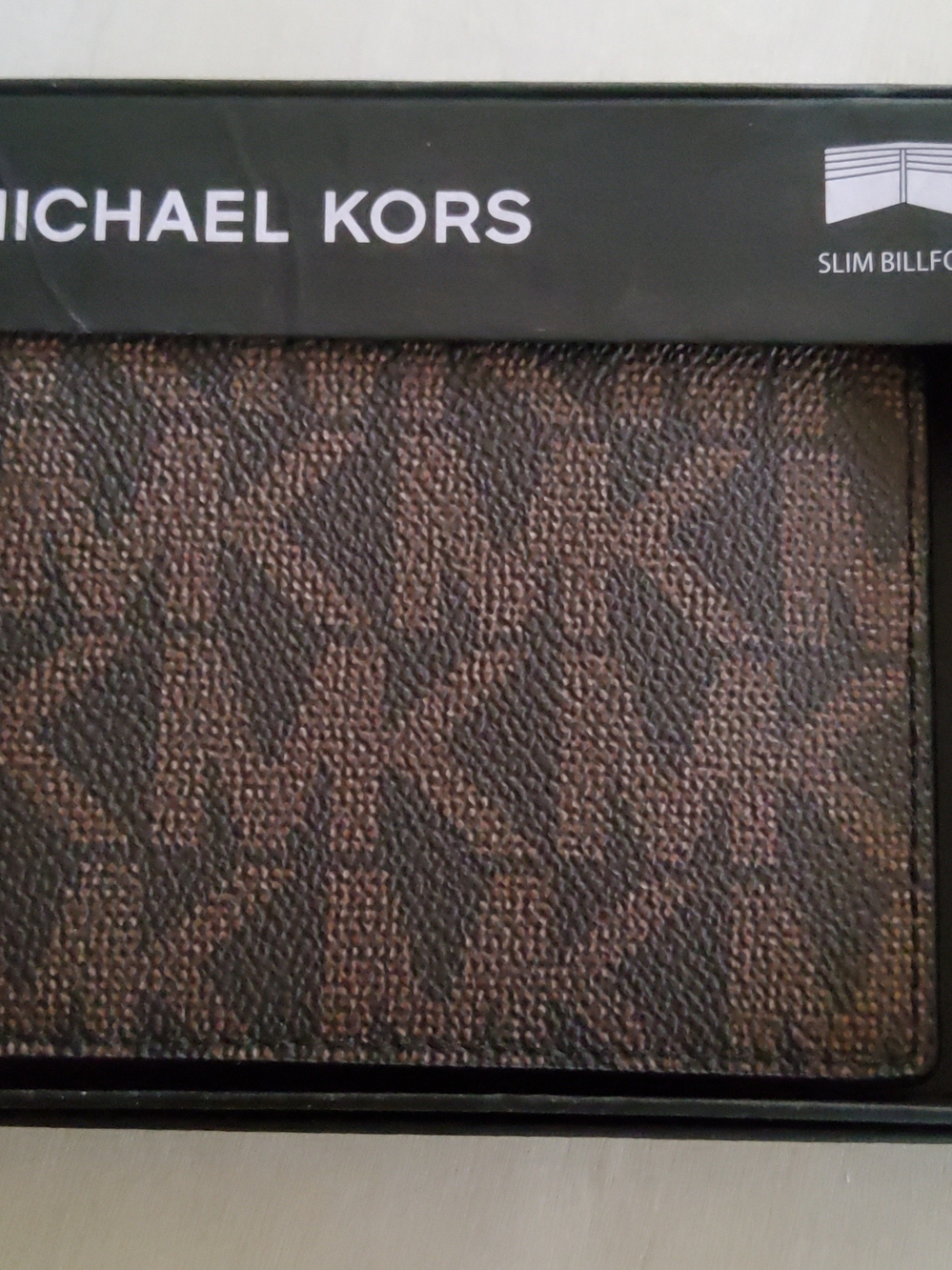Michael Kors Brown Signature Pattern Card & Key Holder